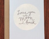 Love you to the Moon and Back card