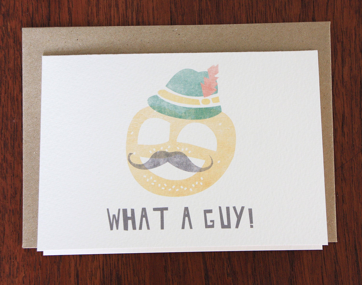 What a Guy Pretzel card