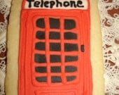 Decorated Vanilla Sugar Cookies - 1 Dozen Red Phone Booth
