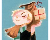 Potter Pets MINI Print: Draco & Eagle Owl