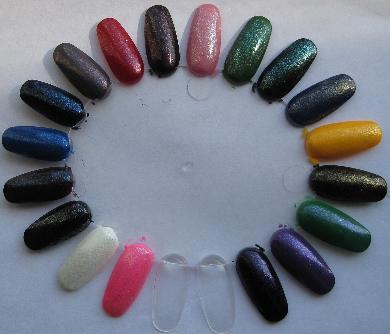 Senshi Top Coat Set Shimmer Sparkle Fleck Top Coat Custom Nail Polish 15mL each