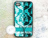iPhone 4/4s turquoise monogram case hard plastic cover 4s  cell phone cases