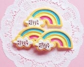Kawaii Cute Cloud & Rainbow Cabochons 3st