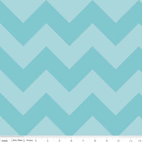 Large Chevron Fabric - Tone on Tone Aqua - Riley Blake - Half Yard