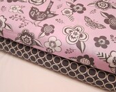 Woodcut Garden in Pink - Metro Living Circles in Pewter - Michael Miller - Robert Kaufman - Yard Bundle