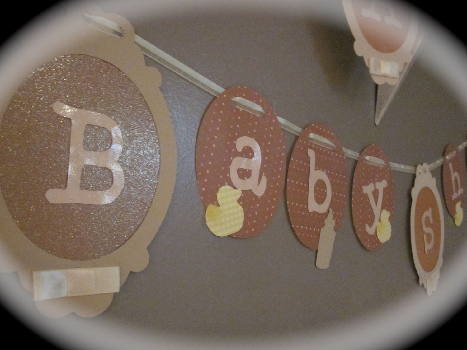 Baby Shower Banner neutral colors
