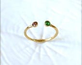 Gold Birthstone Gemstone Ring