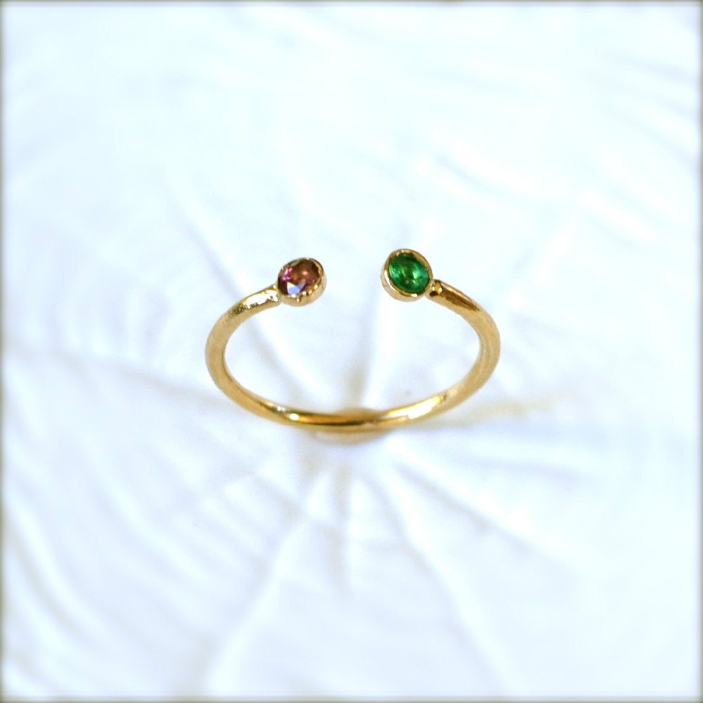 Gold Birthstone Gemstone Ring