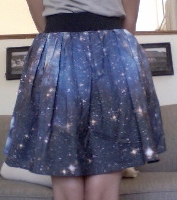 Blue space/galaxy skirt