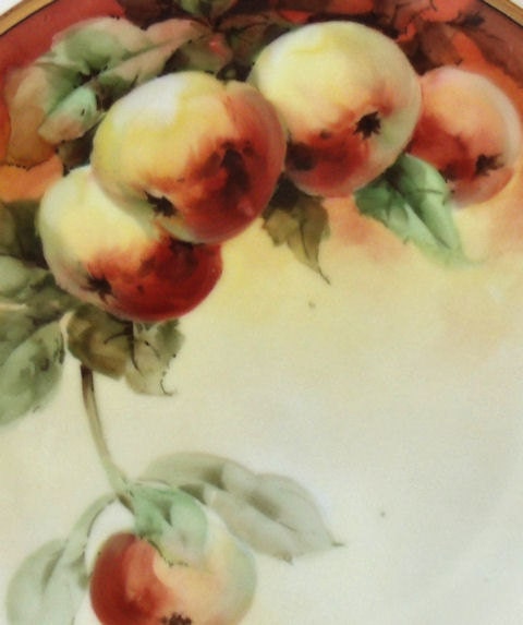 Antique F R Cross China Studios Hand Painted Plate Thomas Sevres Bavaria Porcelain