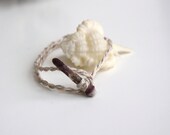 Sea Urchin Friendship Bracelet - Peach Silver - Mermaid