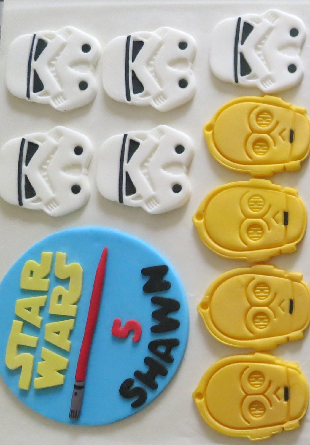 Star "Jedi " Wars Fondant CAKE and CUPCAKE Topper set Il_170x135
