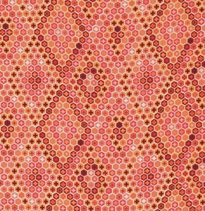 Salt Water - Tortoise Shell in Coral - 1 yard