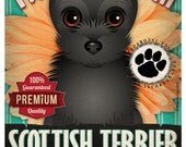 Dogs and Flowers Art Print - Scottish Terrier Art Print 11 x 14