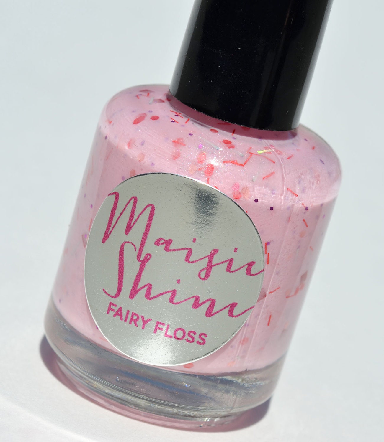 Nail Polish: Fairy Floss - Milky Cotton Candy Pink with Glitters
