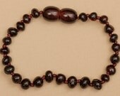 Polished Baltic Amber bracelet fro babies.