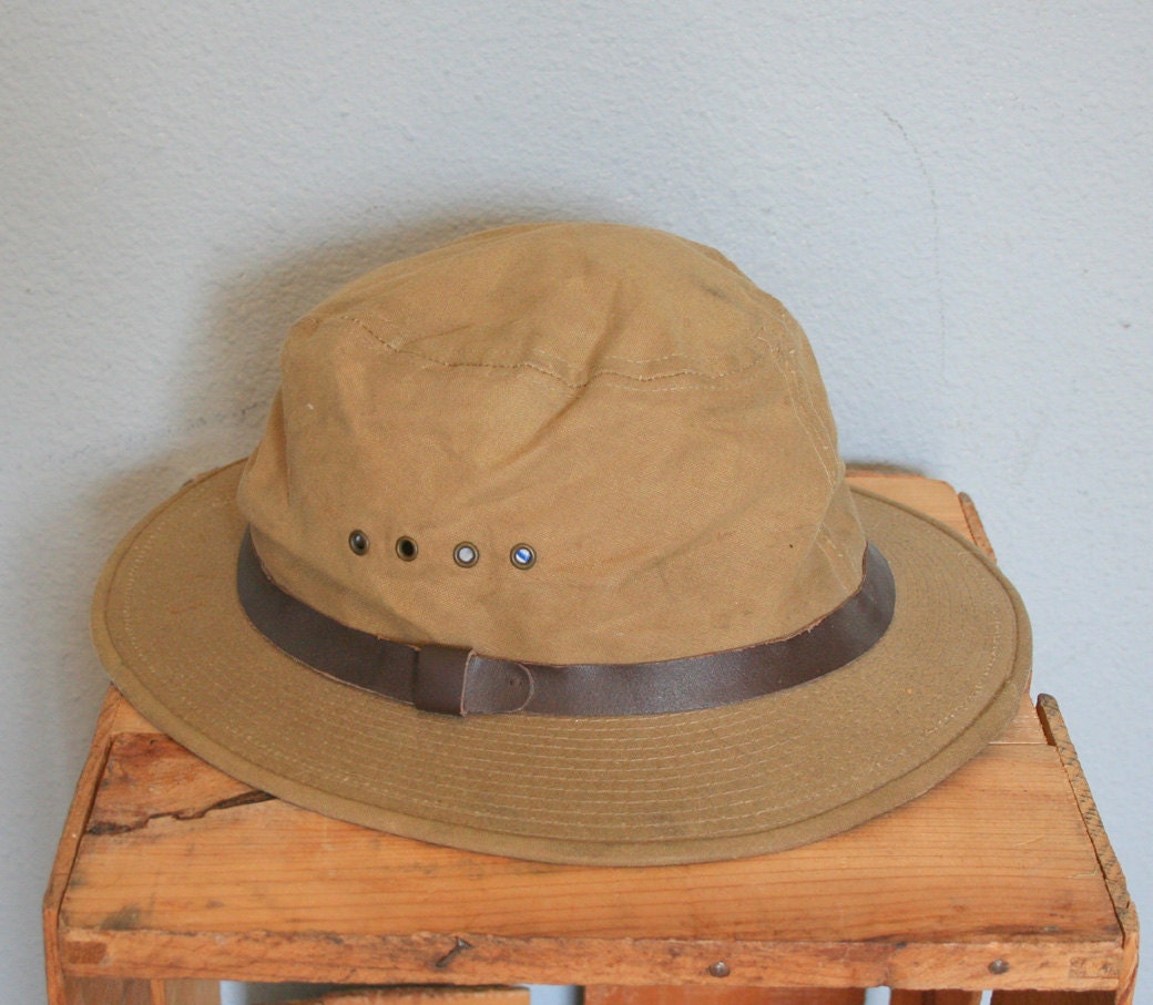 70s FILSON HAT / Tan Tin Cloth Packer Style