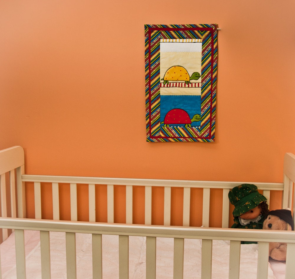 Quilt picture. Colorful picture for babies playroom .A nice gift for new born baby.A gift for baby shower, Gift for birthday.