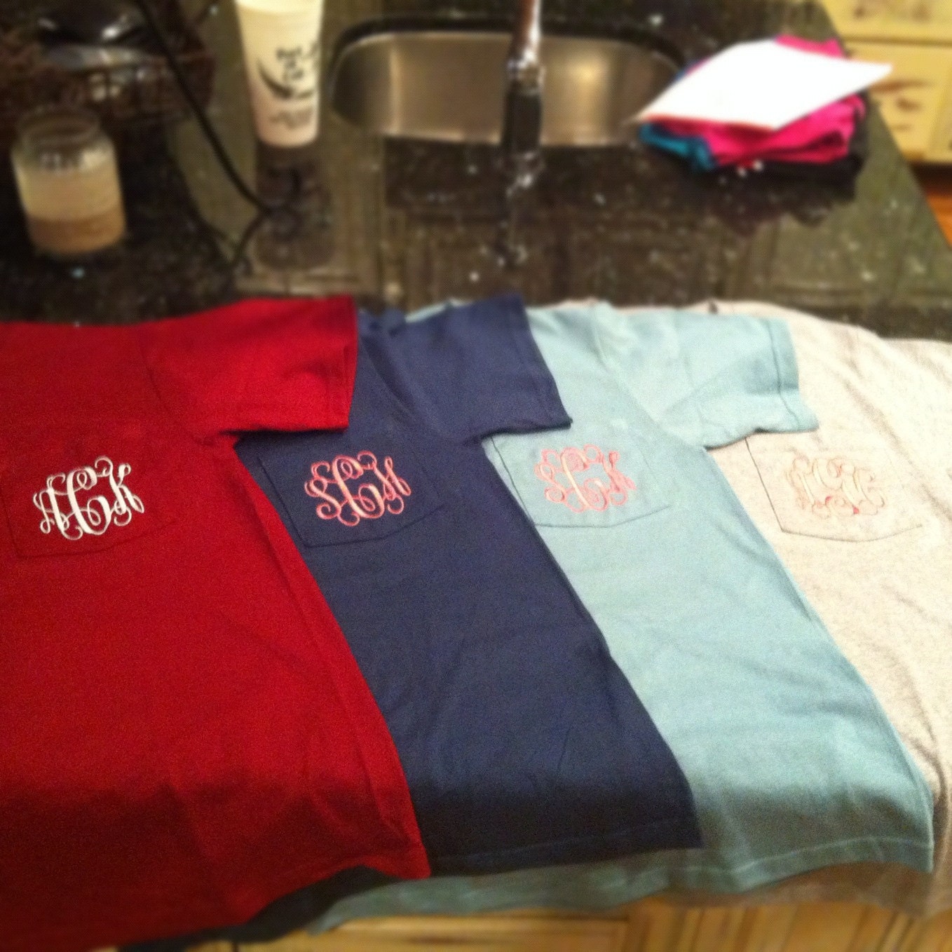 Monogrammed Pocket Tee