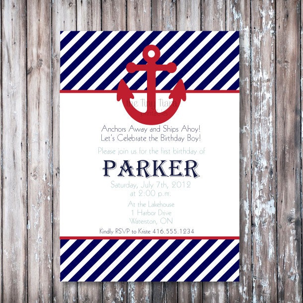 Anchors Away Printable Party Invitations : Printable Party Designs by The Tiny Tiara Il_570xn