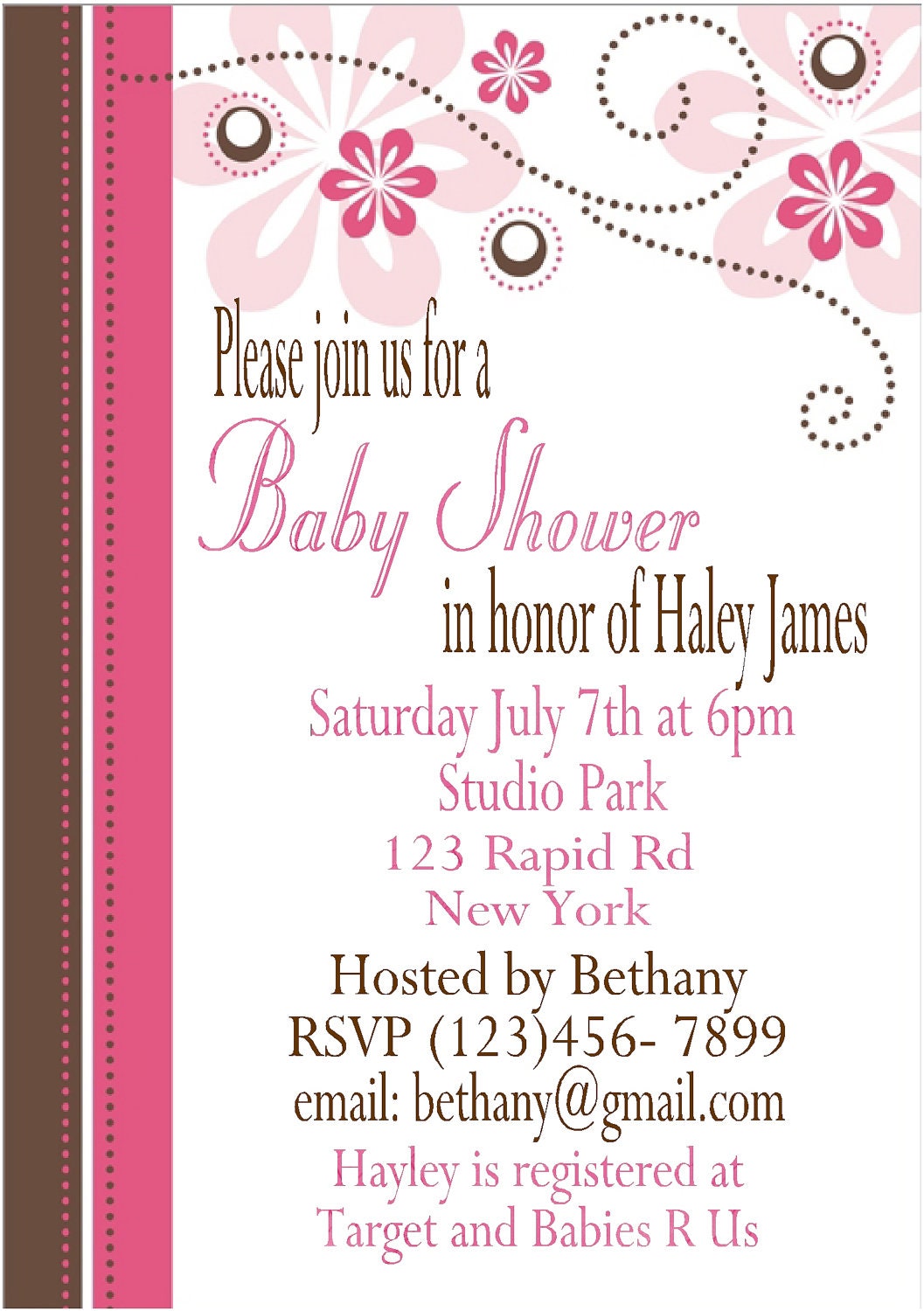Items similar to Personalized Daisy Babyshower Invitation on Etsy