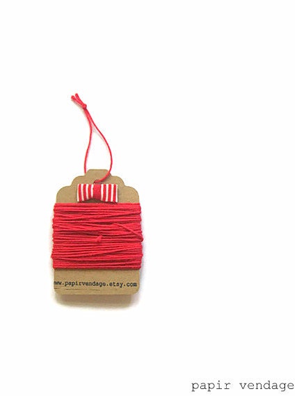 Cherry Red Bakers Twine, Solid  Bakers Twine, 10yds, Solid Bakers Twine , Red Twine