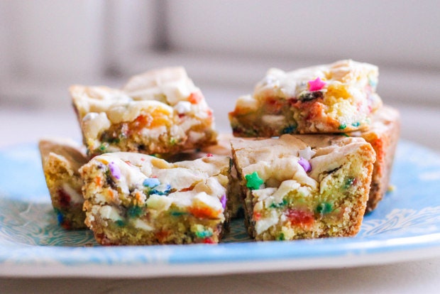 White Chocolate Funfetti Blondies