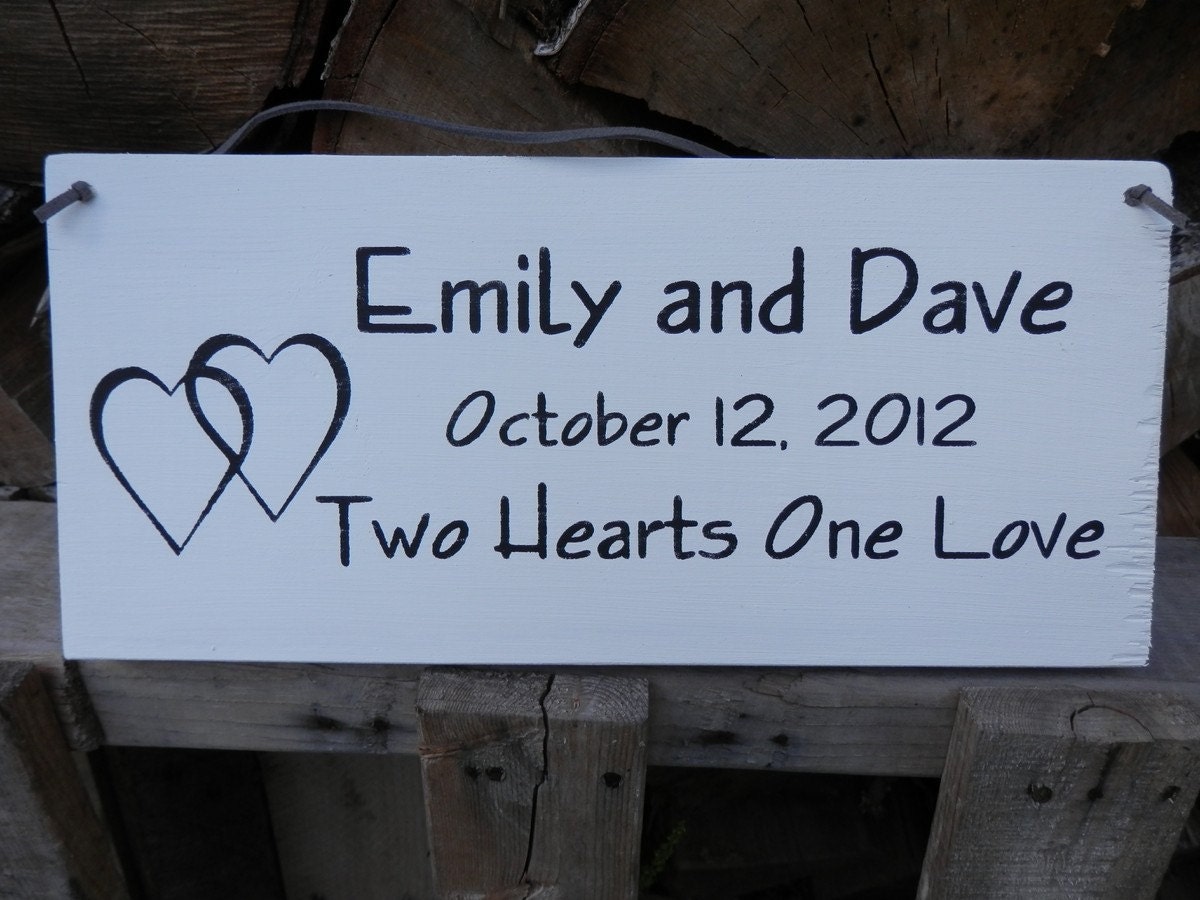 Wedding date and names custom  wood sign or photo prop  original design created by YouSaidWhat