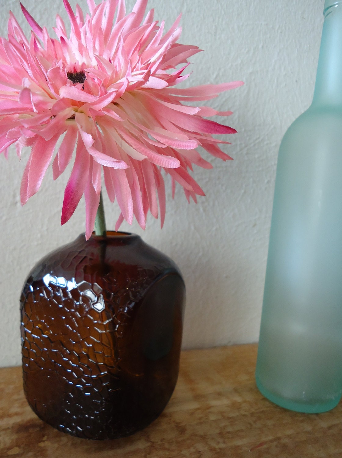 Unique Cube Giraffe Vase made from Upcycled Scotch Bottle Adorable