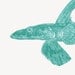 Fish Print  Recovered Vintage Illustration Nautical Decor Home