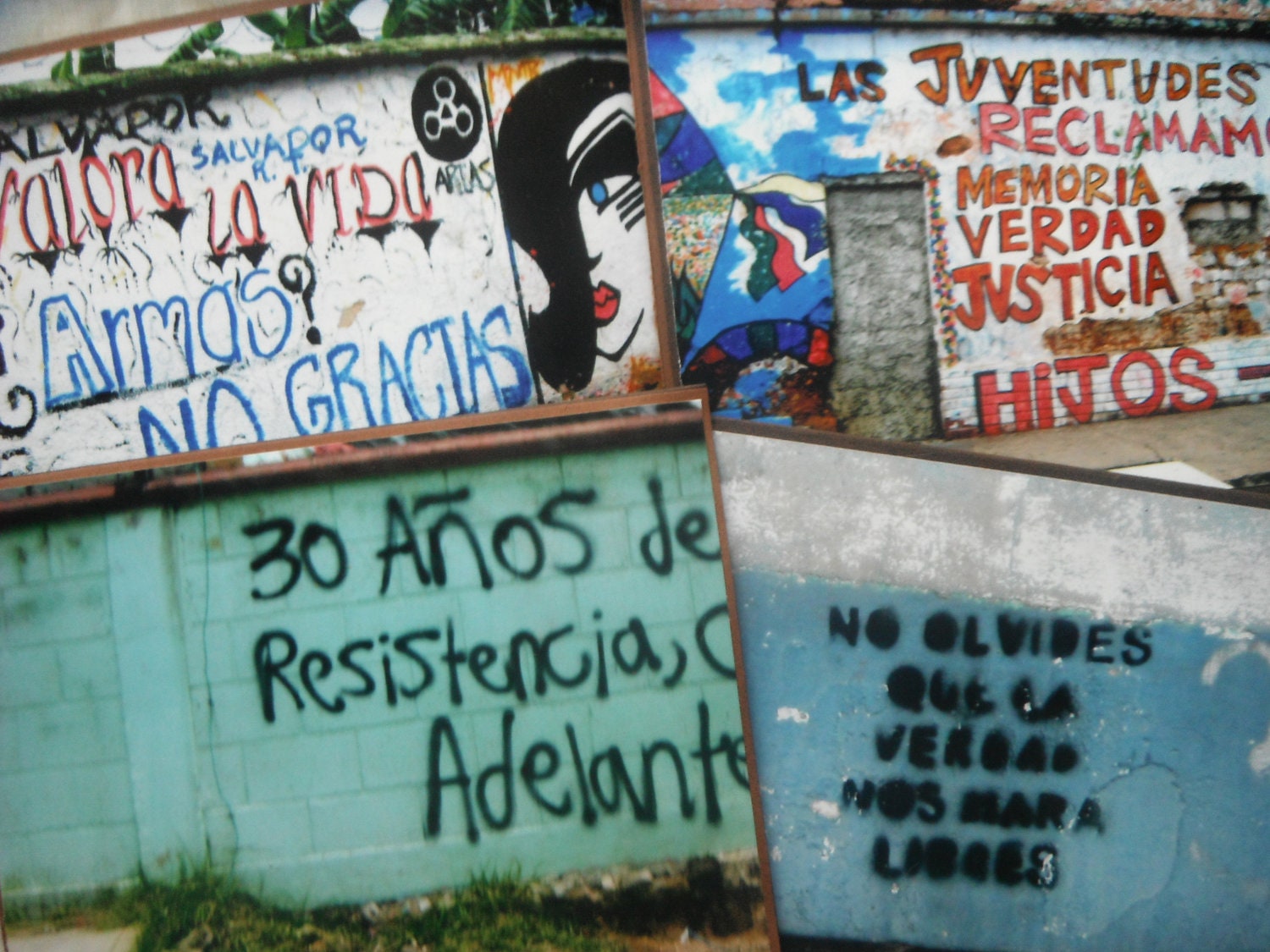 Guatemalan Graffiti III - URBAN ART - Handmade Gift Set of 4 Blank Note Cards