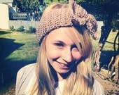 Hand Crocheted Eco-Friendly Bow Earwarmer