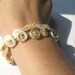 SALE Button Bracelet- Vintage Buttons Woven together to make a Bracelet, Vintage Bracelet, Shell Buttons, Gift for Teenage Girls