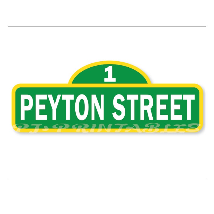 Sesame Street Inspired Birthday Sign 8 1/2 x 11 - Customized Digital File Il_170x135
