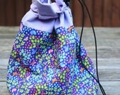 Birds, butterflies and flowers sock project bag