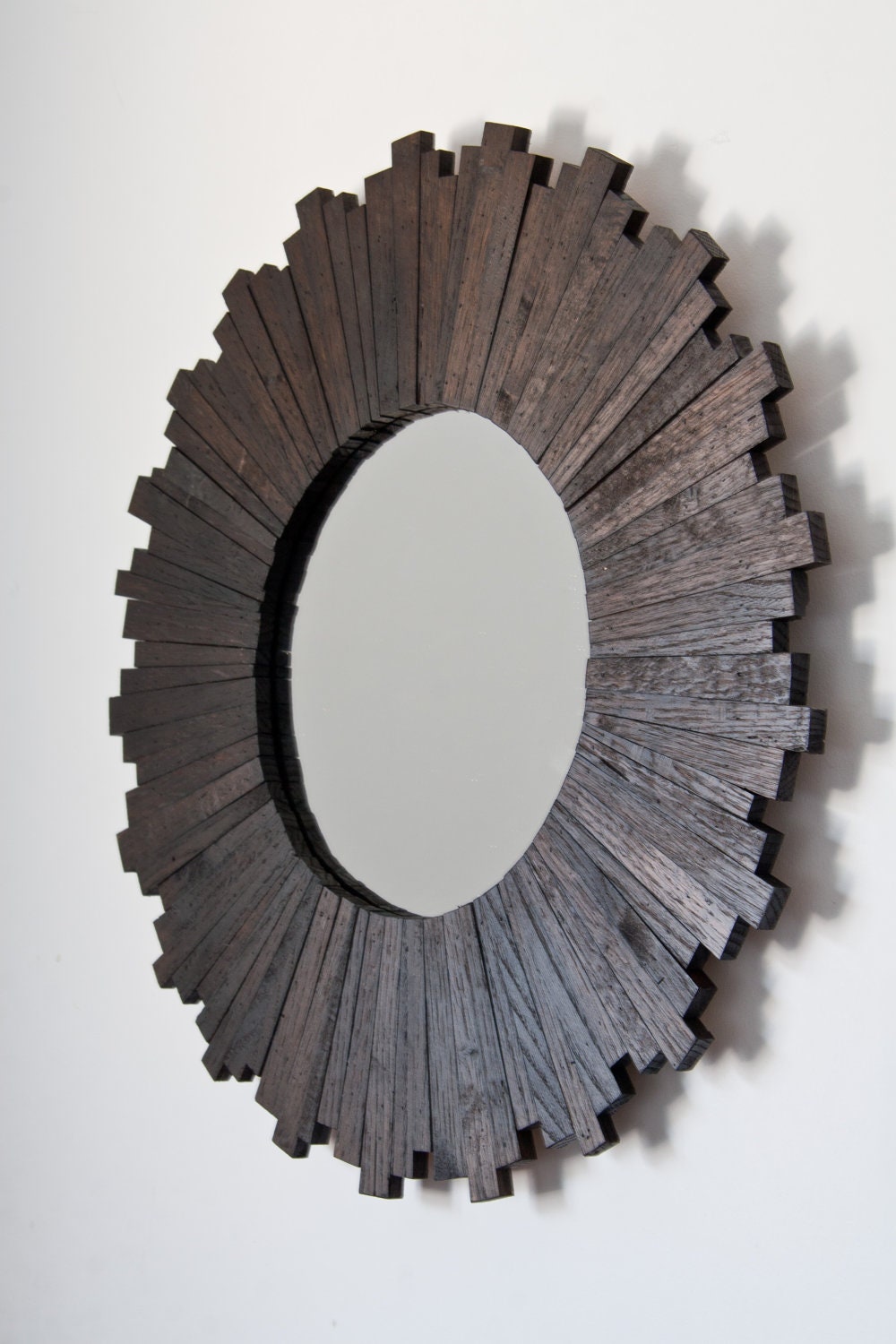 Sunburst mirror 21"x21"x1" reclaimed wood