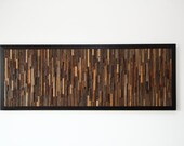 Reclaimed wood wall art 48"x18"x1"