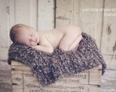Newborn Baby Photo Prop Blanket Basket Filler Brown 18''x18''
