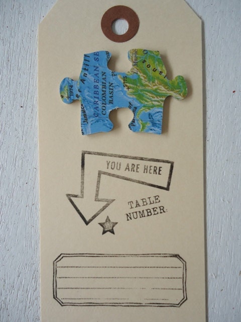 RESERVED for JANET: 90 Place Cards, Vintage Travel Theme, Table Assignment Cards