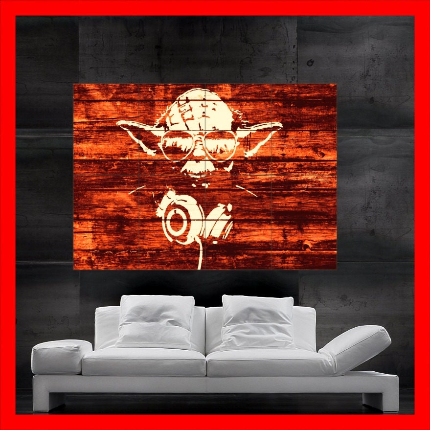 STARWARS huge print poster photo art big cool Master Yoda New r2d2 darth vader