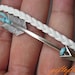 Arrow Bracelet - Sliver Arrow Bracelet, White Leather Braid Bracelet, Inspired by Katniss's Arrow of Hunger Games - J211