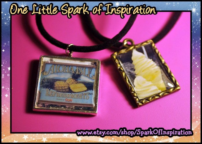 Walt Disney World - Disneyland - Disney Parks Necklace - Dole Whip
