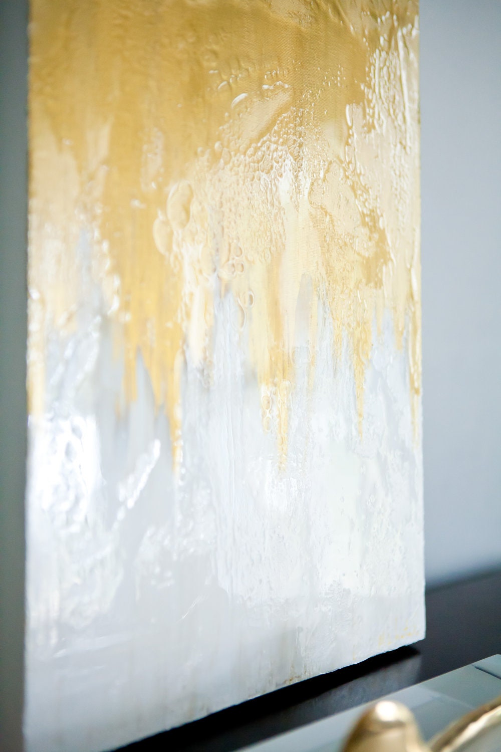 16x20 Gold/White Abstract