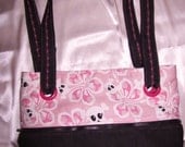 Pink- Hibiscus Ghost convertible purse/tote