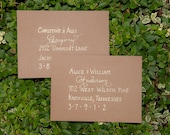 Custom Wedding Calligraphy for Envelope Addressing - Place Cards, Escort Cards, Invitations and More Also Available