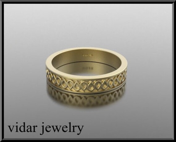 For her 14k gold special design Wedding Band.