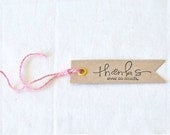 Kraft Flag Tags  - Thanks ever so much x 10