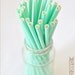 Paper Straw Solid Color - Pastel Green x 25