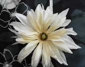 Girly and Sassy Flower Hair Clip with Real Gemstone Centers
