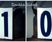 Vintage Double Sided Metal Gas Station Number / Industrial Decor  20% OFF